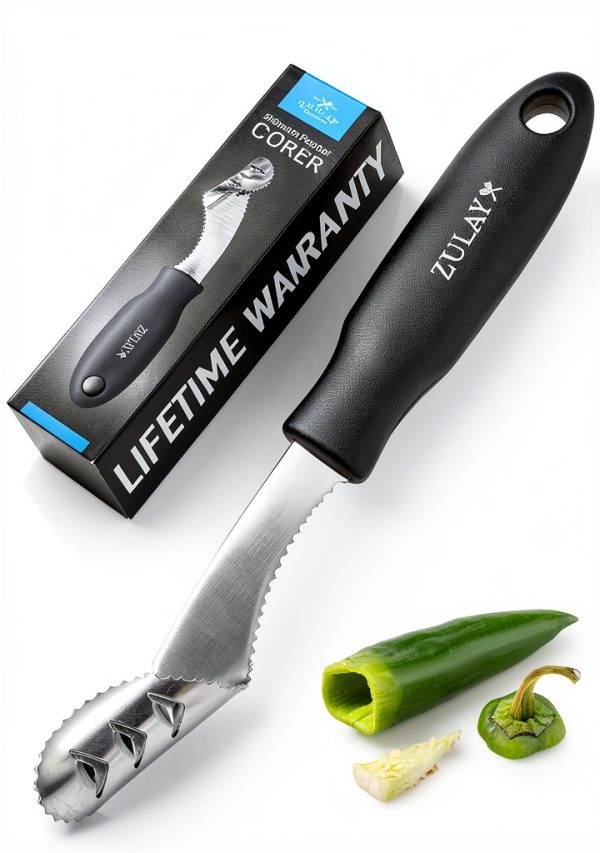 Jalapeno Corer Stainless Steel Tool Zulay Kitchen Pepper-0