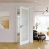 JUJUBON Interior Door Slab Frosted Glass White MDF-7