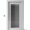 CRUTOP Solid Core MDF Glass Door Modern Interior Slab-6