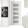 CRUTOP Modern Interior Slab Door MDF Tempered Glass-0