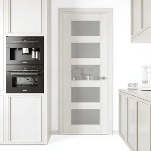CRUTOP Modern Interior Slab Door MDF Tempered Glass-0