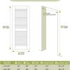 OHTOMO White Louvered Wood Door Modern Interior Slab-2