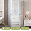 OHTOMO White Louvered Wood Door Modern Interior Slab-3