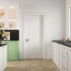 ProKitty White Solid Wood Modern Interior Slab Door-0
