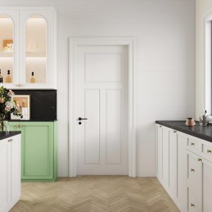 ProKitty White Solid Wood Modern Interior Slab Door-0