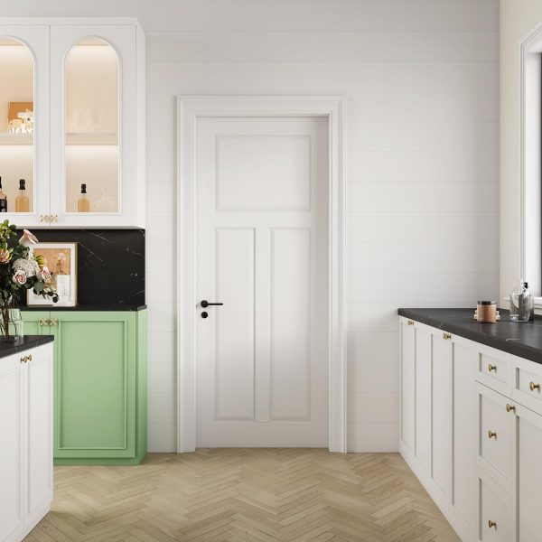 ProKitty White Solid Wood Modern Interior Slab Door-0