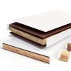 WinkLuck White Wood Modern Louvered Door Solid MDF-6