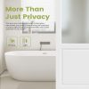 OHTOMO White Primed Frosted Glass Door Solid Core Wood-3