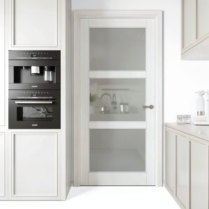 CRUTOP Solid Core MDF Glass Door Modern Interior Slab-0