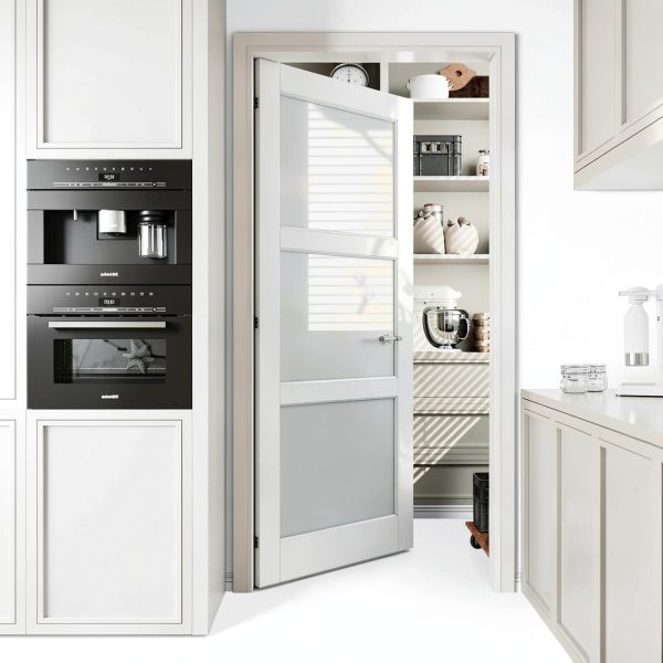 CRUTOP Solid Core MDF Glass Door Modern Interior Slab-1