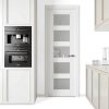 CRUTOP Primed White Interior Door Solid Core MDF Modern-0