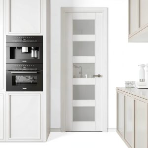 CRUTOP Primed White Interior Door Solid Core MDF Modern-0