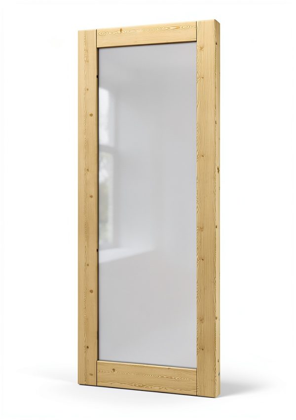 Interior French Door JUJUBON Natural Pine Slab-1