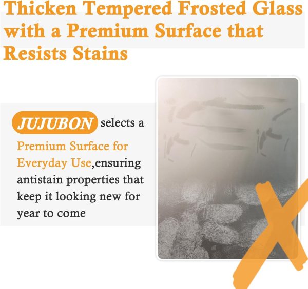 JUJUBON Interior Door Slab Frosted Glass White MDF-4