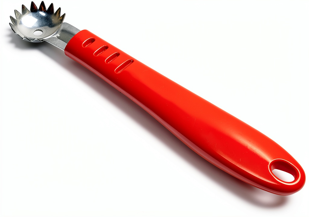 Norpro Tomato Corer in use on a ripe tomato
