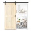 ROYMELO Wood Barn Door Rustic Style Solid Spruce 36x80-0