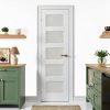 SMARTSTANDARD White Glass Pantry Door Modern Solid Core-1