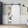 JUBEST Sliding Barn Door 36x84 Primed MDF Space Saving-0