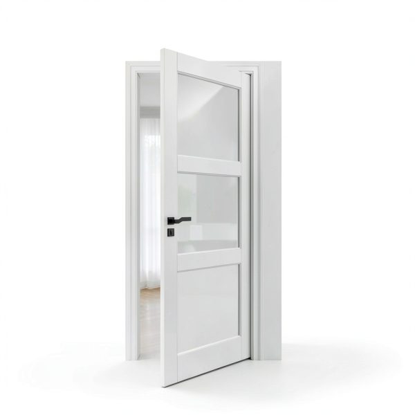 JUJUBON Interior Door Frosted Glass White MDF Slab-7