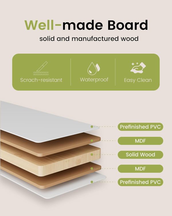 OHTOMO White Louvered Wood Door Modern Interior Slab-5
