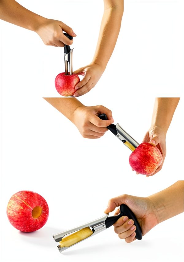 Apple Corer XZZWLL Stainless Steel Ergonomic Kitchen Tool-3
