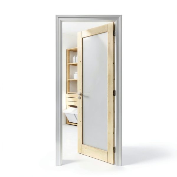 Interior French Door JUJUBON Natural Pine Slab-7