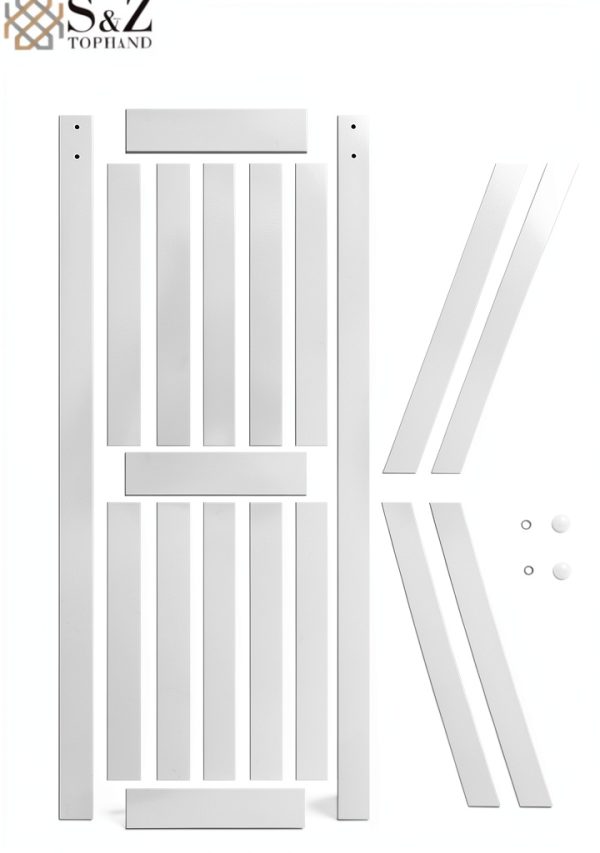 S&Z TOPHAND Barn Door Wood Country Style White Interior-5