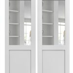 JUJUBON Double Doors Classic Interior Slab Doors Glass MDF-0