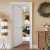 OHTOMO White Louvered Wood Door Modern Interior Slab-1