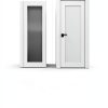 JUJUBON Interior French Door Slab Tempered Glass MDF-2