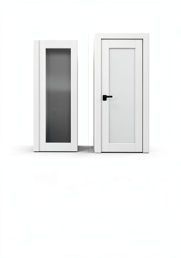 JUJUBON Interior French Door Slab Tempered Glass MDF-2