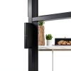 vidaXL Black Glass Interior Door Modern Aluminum Frame-5
