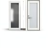 JUJUBON Interior French Door Slab Tempered Glass MDF-2