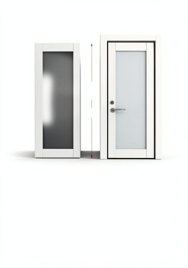 JUJUBON Interior French Door Slab Tempered Glass MDF-2