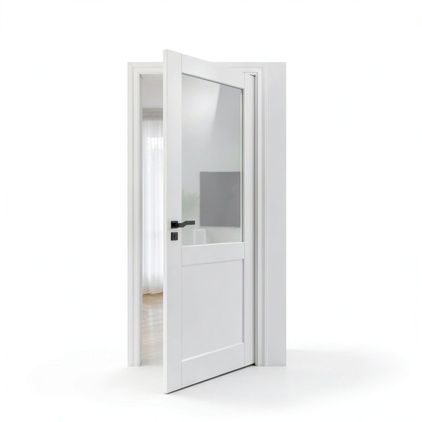 JUJUBON Interior French Door Slab Tempered Glass MDF-7