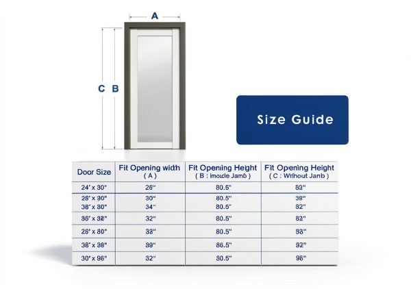 WIN STELLAR Clear Glass Door Panel Modern MDF-6