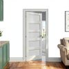 SMARTSTANDARD White Glass Pantry Door Modern Solid Core-5