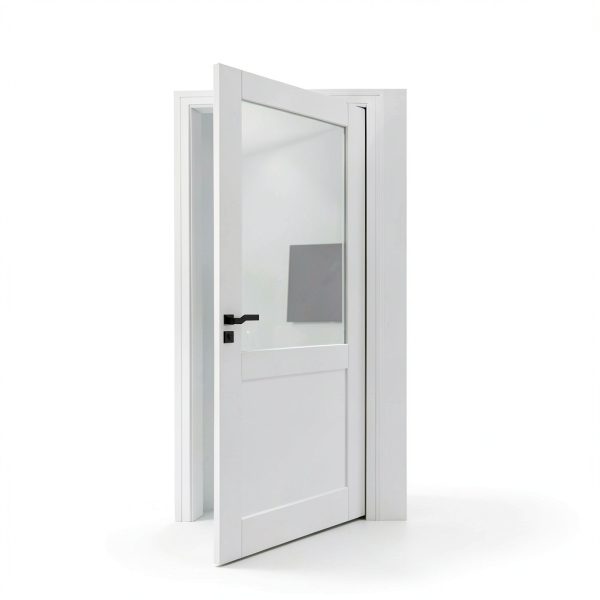 JUJUBON Interior French Door Slab Tempered Glass MDF-7