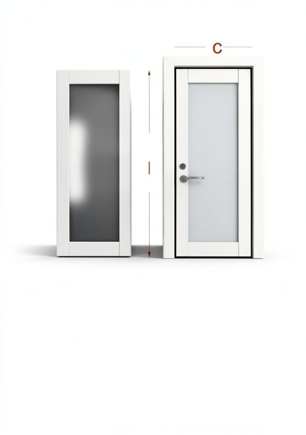 JUJUBON Single Door Pantry Door 32x80 Solid Core-3