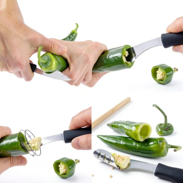 Jalapeno Corer Stainless Steel Tool Zulay Kitchen Pepper-1