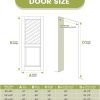 OHTOMO White Primed Frosted Glass Door Solid Core Wood-2
