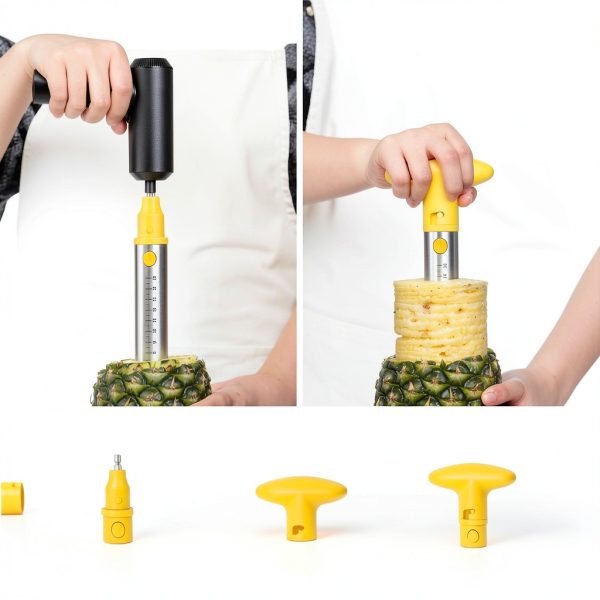 YYP Pineapple Corer Stainless Steel Detachable Knife Manual-4