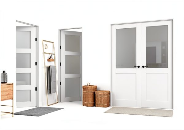 JUJUBON Interior French Door Slab Tempered Glass MDF-6