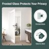 OHTOMO White Wood Modern Interior Slab Door with Glass-3