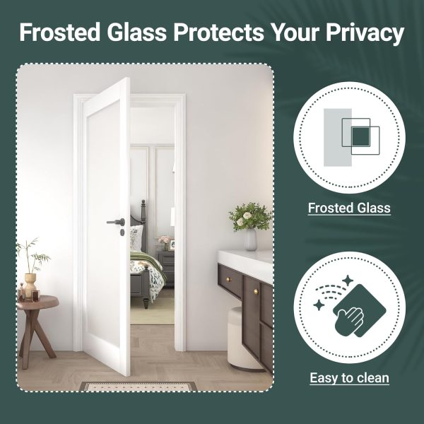 OHTOMO White Wood Modern Interior Slab Door with Glass-3