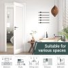 OHTOMO White Wood Modern Interior Slab Door with Glass-2