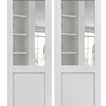 JUJUBON Double Doors Interior Slab Doors Glass MDF-0