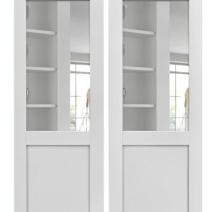JUJUBON Double Doors Interior Slab Doors Glass MDF-0