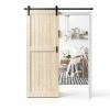ROYMELO Wood Barn Door Rustic Style Solid Spruce 36x80-6