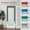 OHTOMO White Wood Modern Interior Slab Door with Glass-4